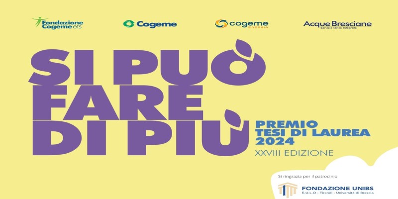 Premio tesi di laurea “Si può fare di più” – Edizione 2024